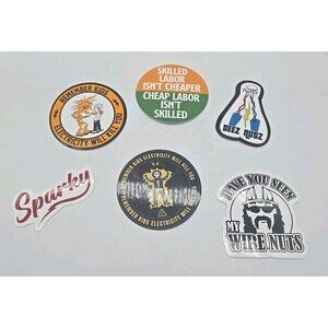 Electrician Satire Stickers Funny Dirty Work Humor Wrong Hilarious Explicit Gift